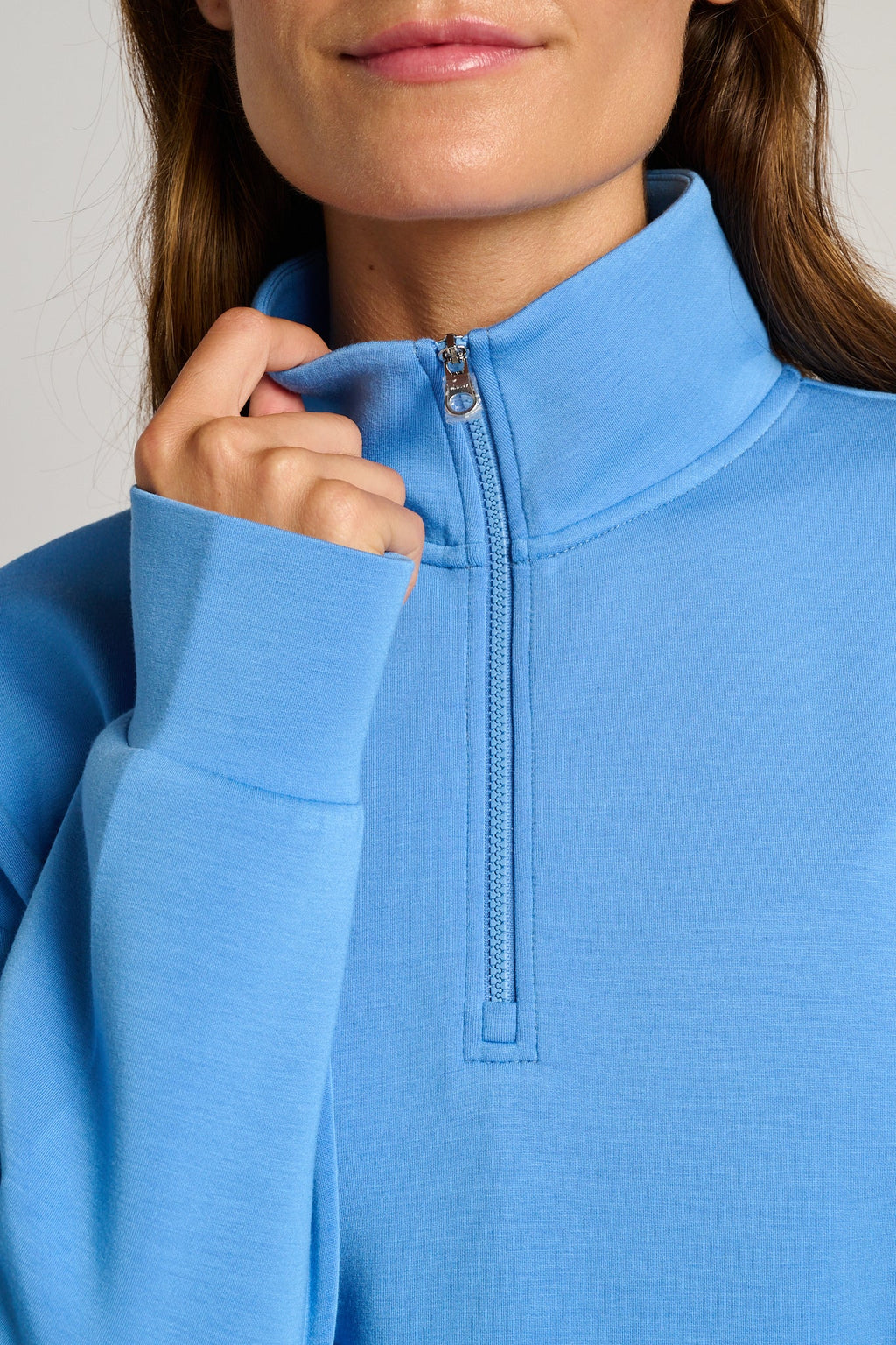 Sian Cropped Half Zip Sweat