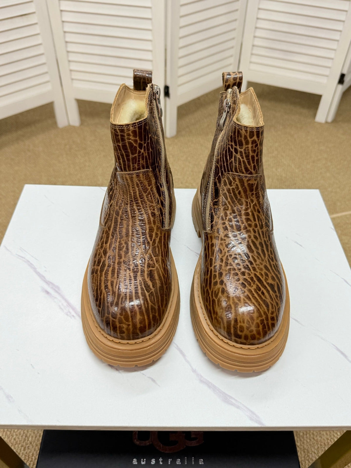 UGG Leopard Suede Chelsea Boots