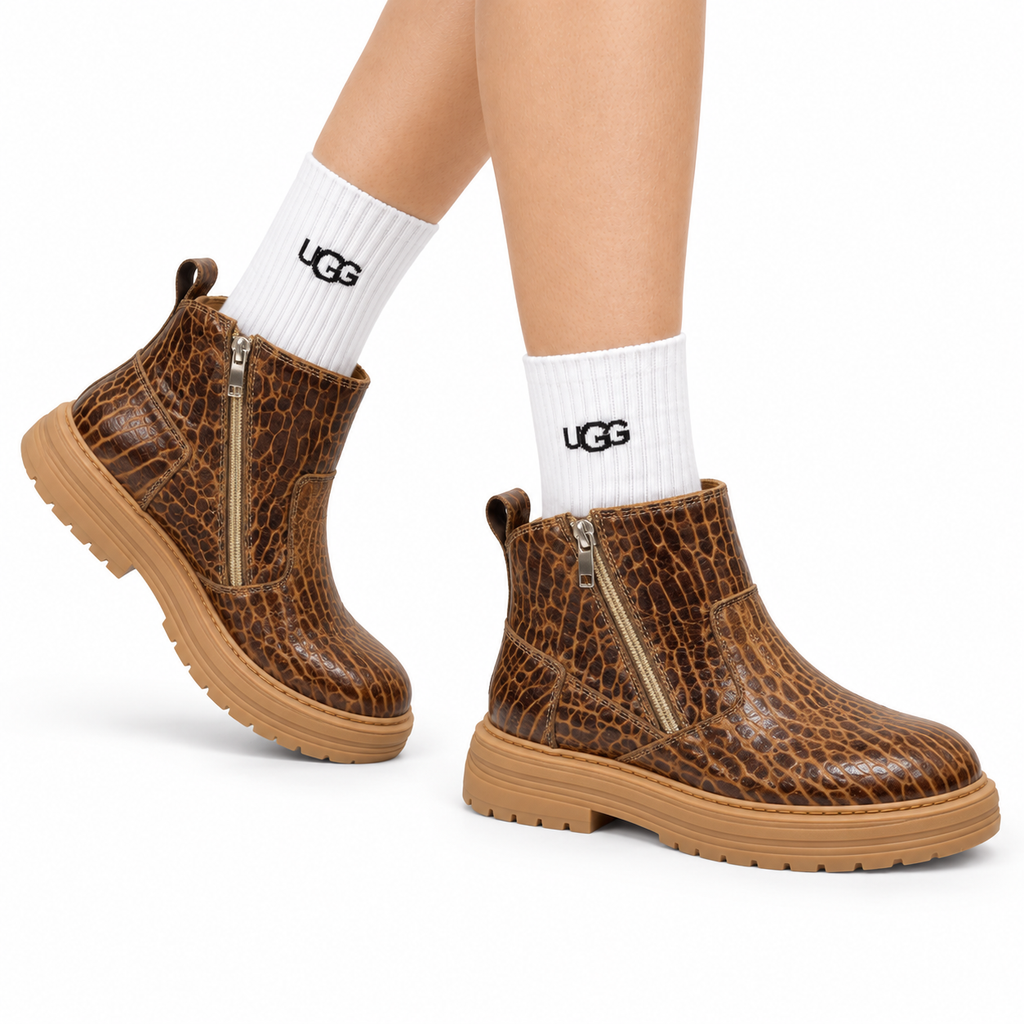 UGG Leopard Suede Chelsea Boots