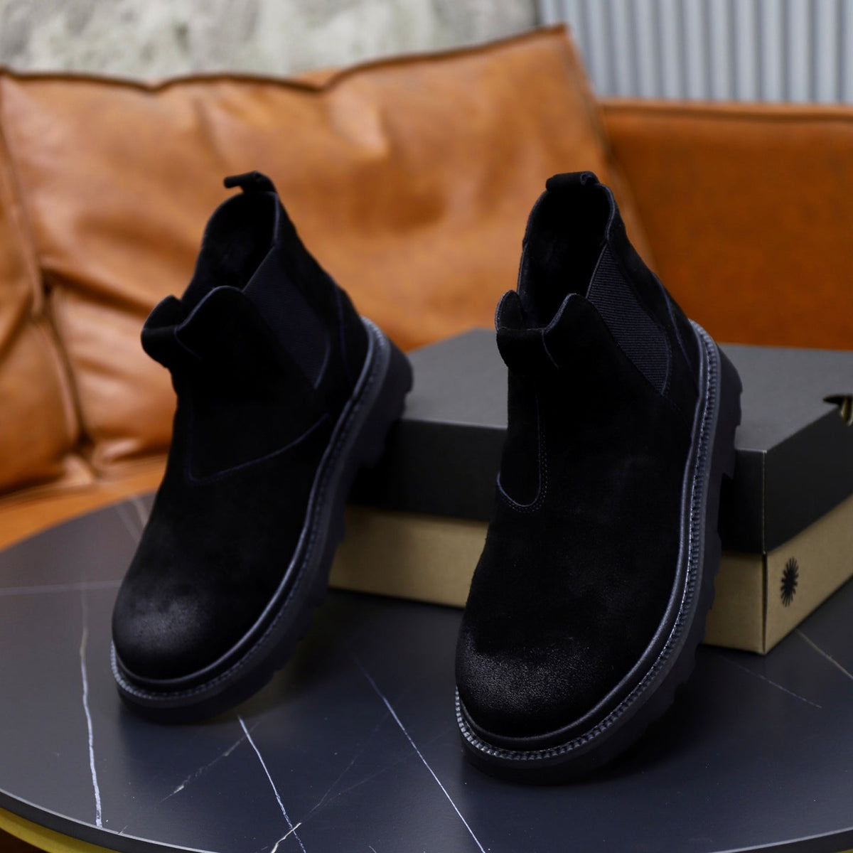 UGG Black Suede Chelsea Casual Shoes