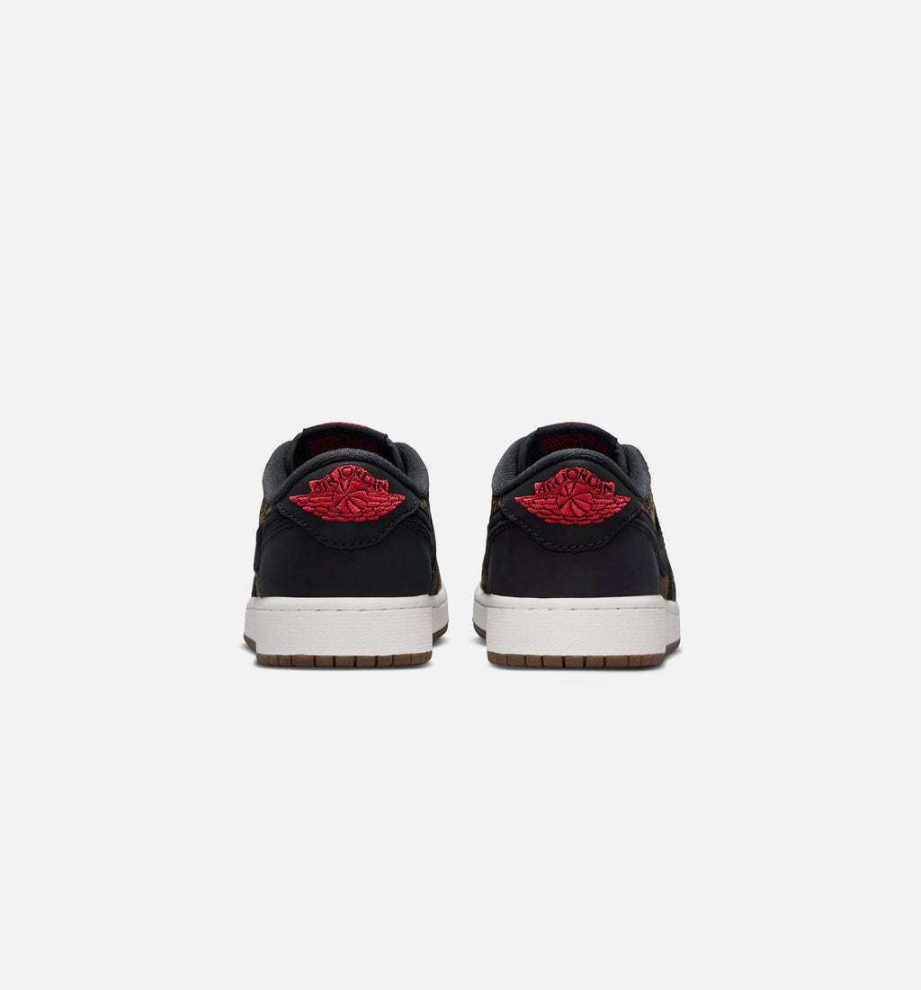 Air Jordan 1 Retro Low OG Black/Varsity Red Grade School Low-Top Lifestyle Shoes (GS)
