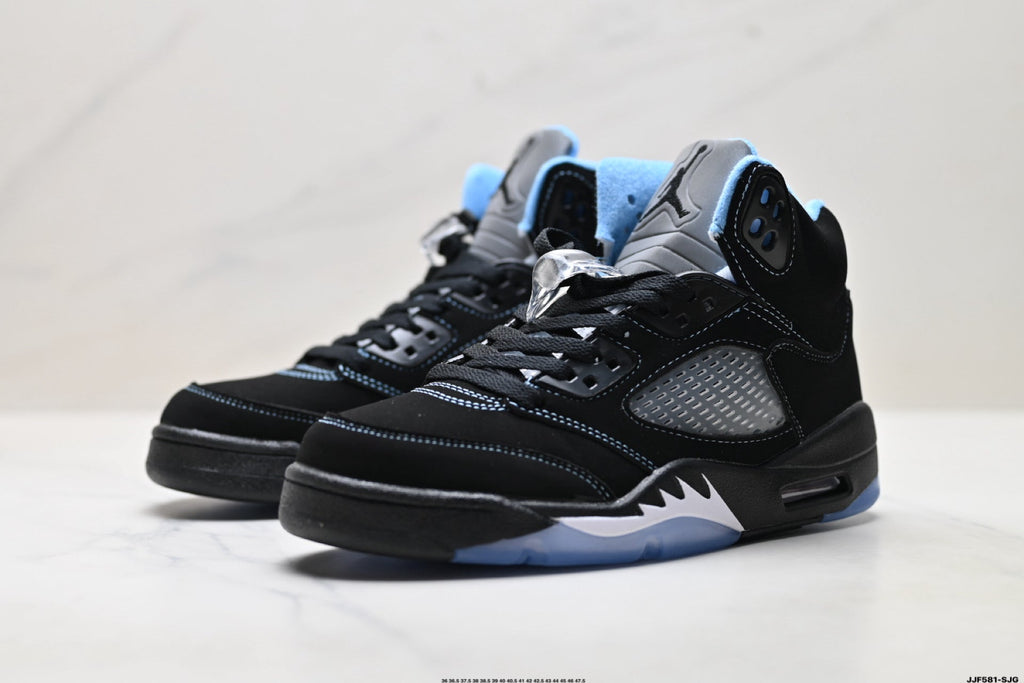 Air Jordan 5 Retro Black University Blue Sneakers
