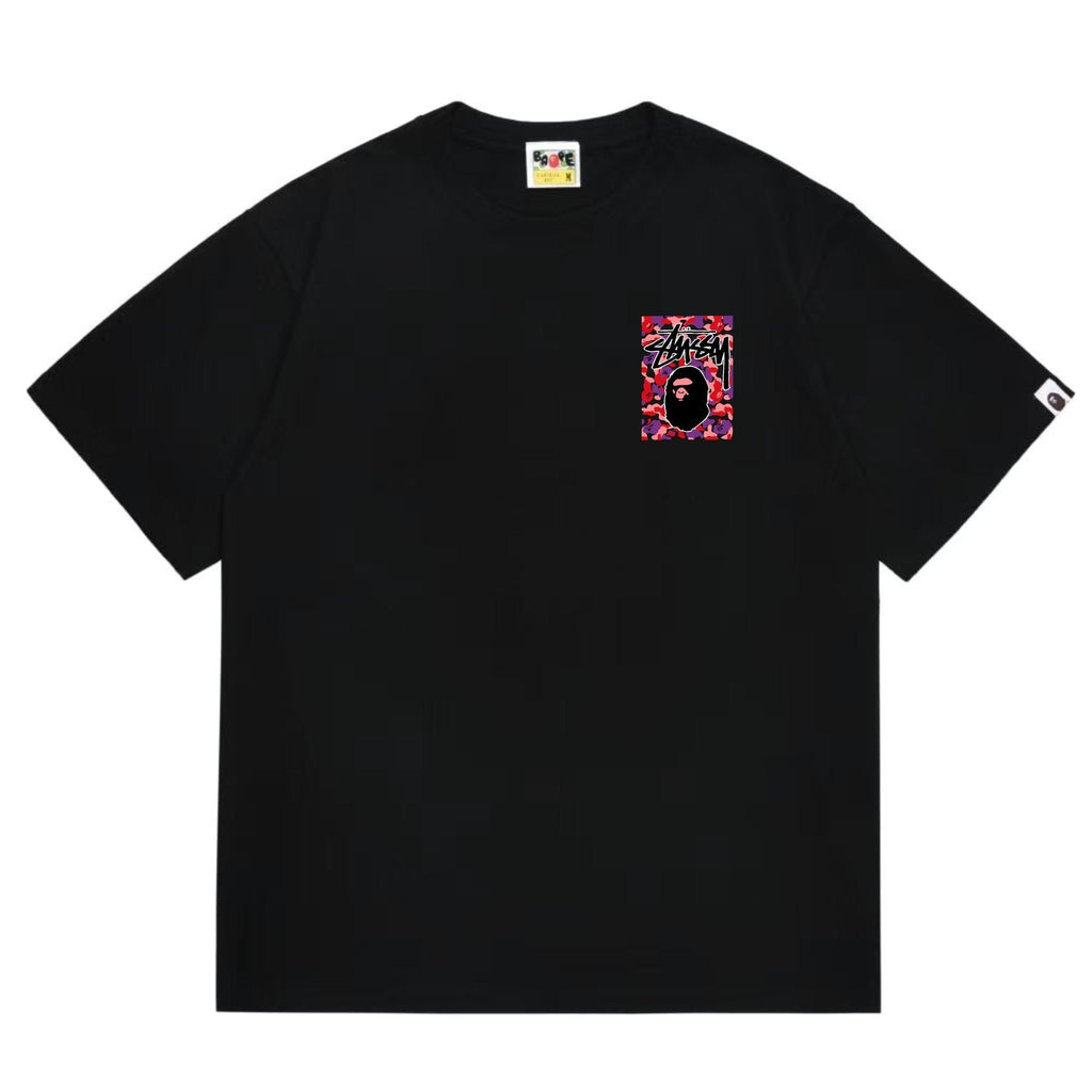 BAPE Warm Camo Black Ape Graphic T-Shirt