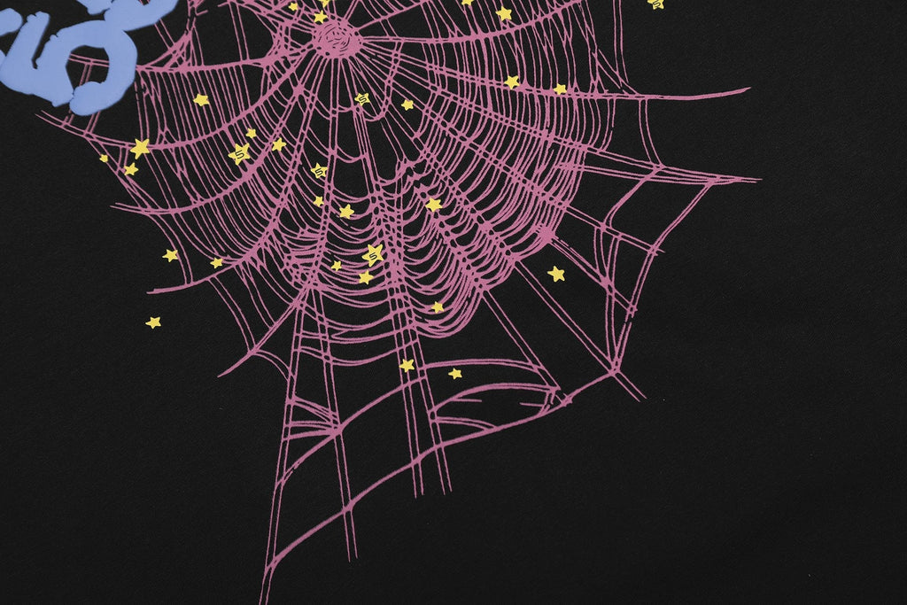 Sp5der 666 Spiderweb Graphic T-Shirt in Black