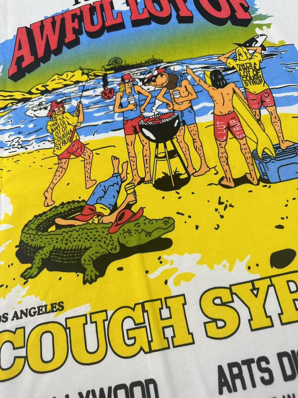 THAT'S A AWFUL LOT OF COUGH SYRUP Surf Graphic Short-Sleeve T-Shirt