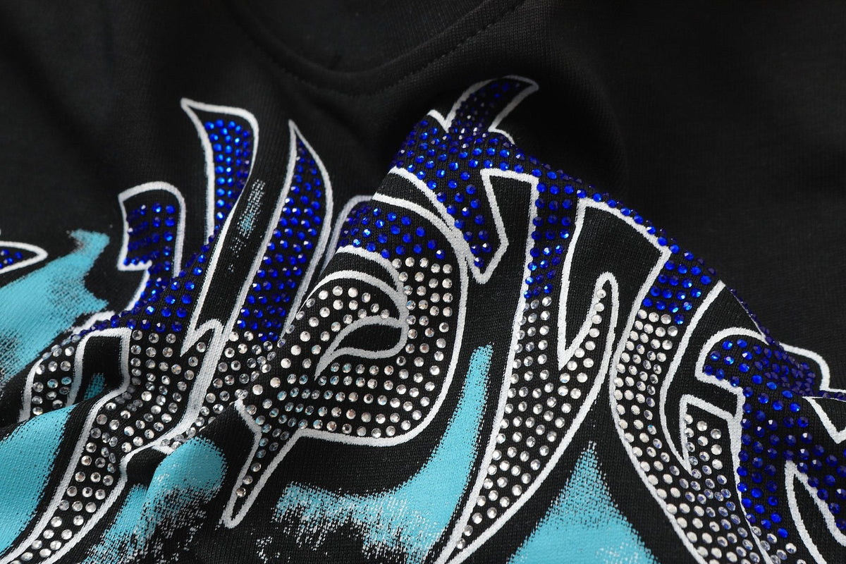 Life Hustlere Rhinestone Graphic T-Shirt