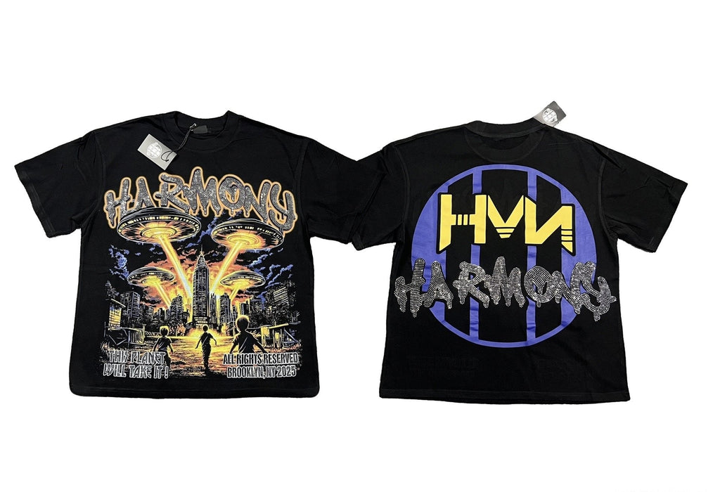 HARMONY New Age UFO City Graphic Short-Sleeve T-Shirt