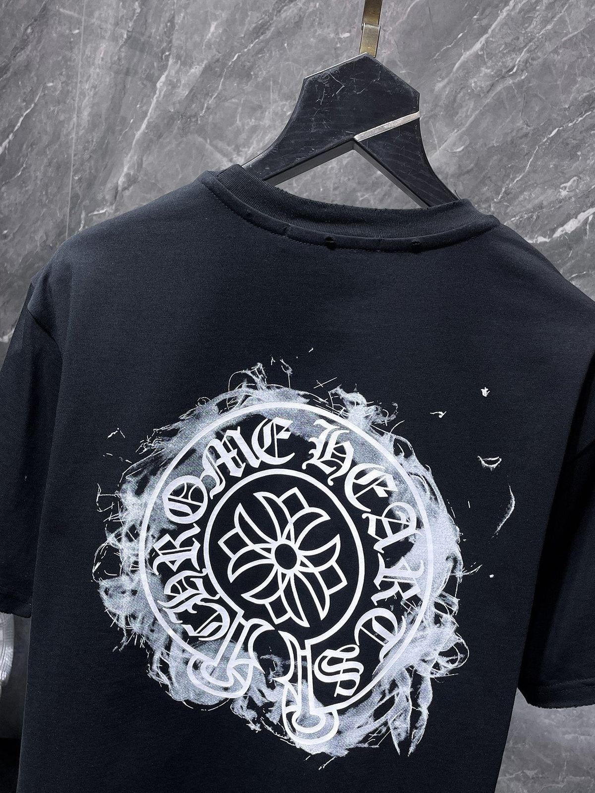 Chrome Hearts Cross Floral Back Graphic T-Shirt