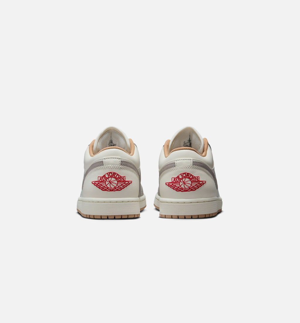 Air Jordan 1 Low Men's Lifestyle Shoes – Sail/Fire Red/College Grey/Hemp