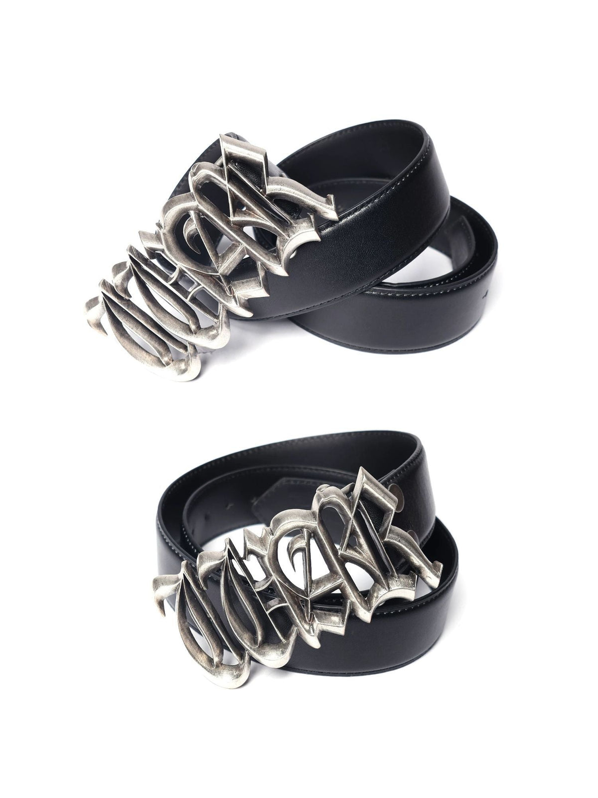 GROUPMAREK GMK X PVN Vintage Silver Sanskrit Full Grain Leather Belt