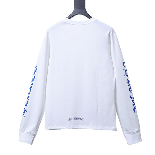 Chrome Hearts Blue Neck Long Sleeve Tee White