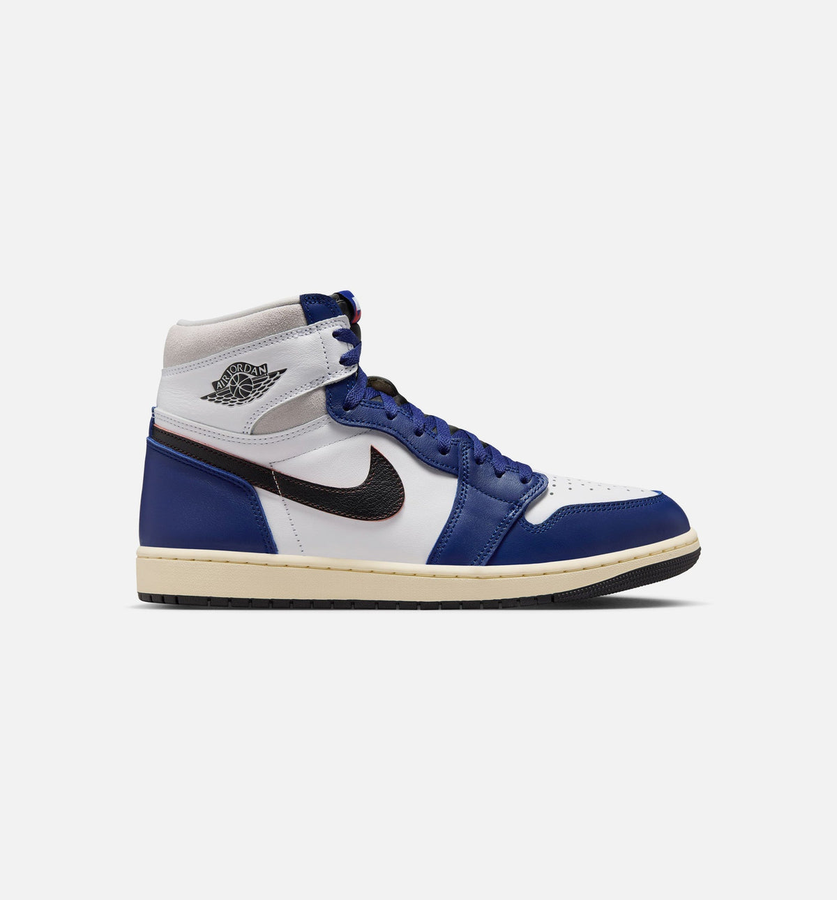 Air Jordan 1 Retro High OG Rare Air Deep Royal Blue Men's Shoes - White Black Neutral Grey Deep Royal Blue