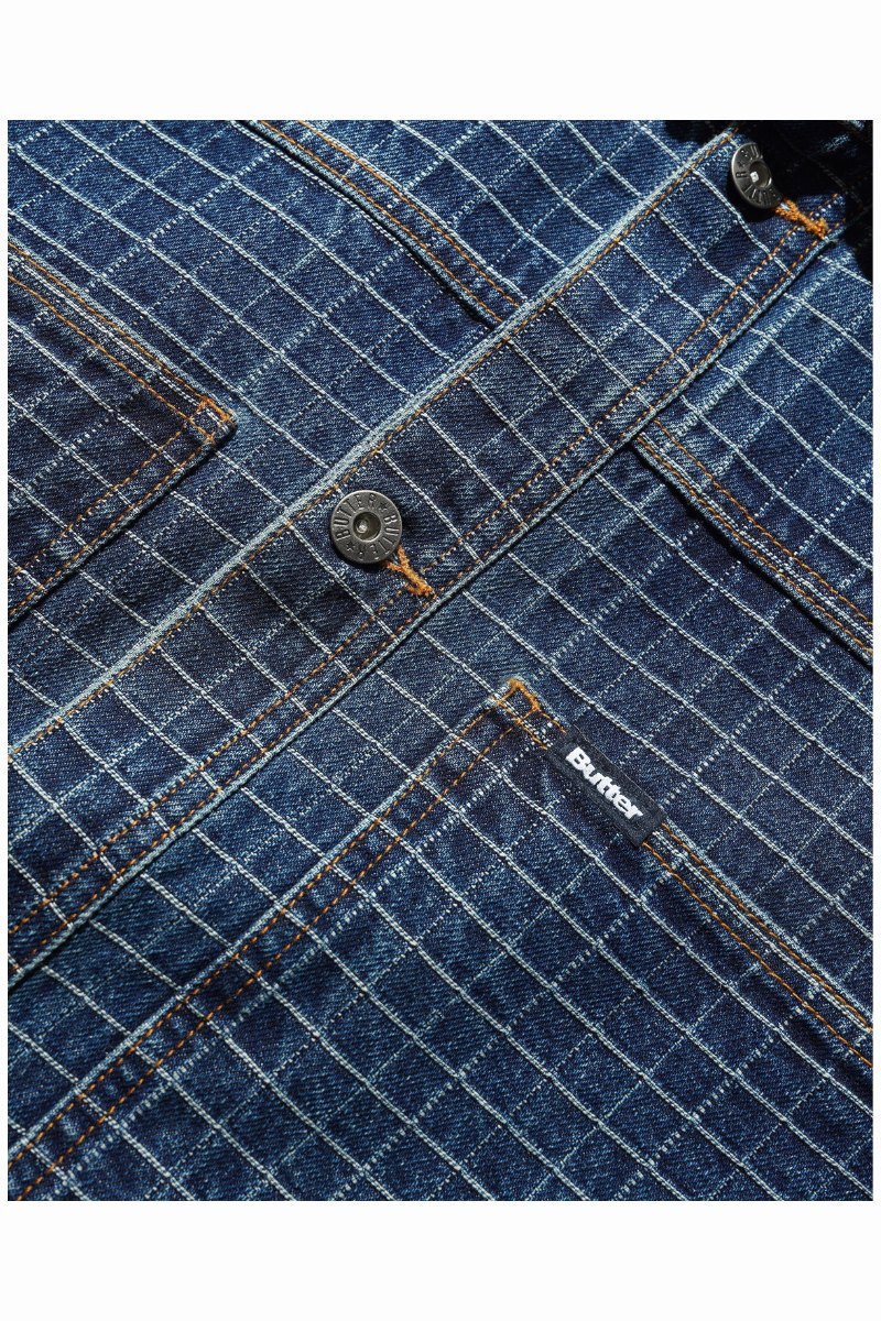 BUTTER GRID DENIM JACKET Indigo