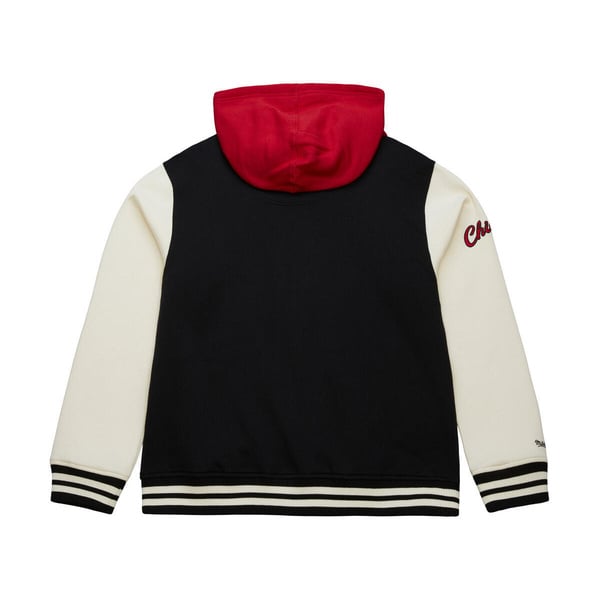 M&N NBA Vi M&N NBA Vintage Logo Chicago Bulls Courtside Fleece Button Front Hoodie  * Full titlentage Logo Chicago Bulls Courtside Fleece Button Front Hoodie