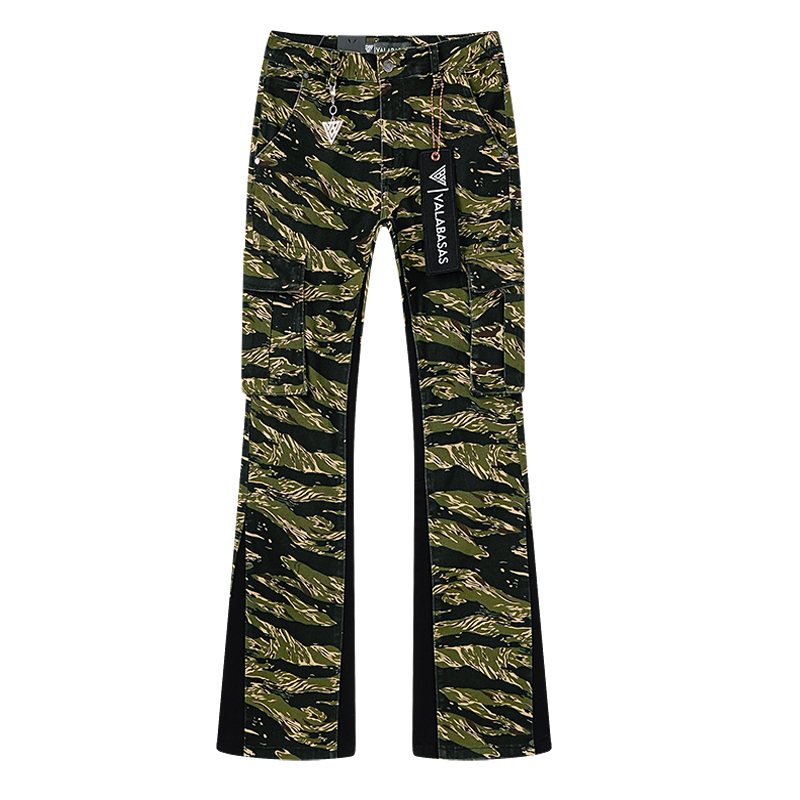 VALABASAS Camo Flared Cargo Pants