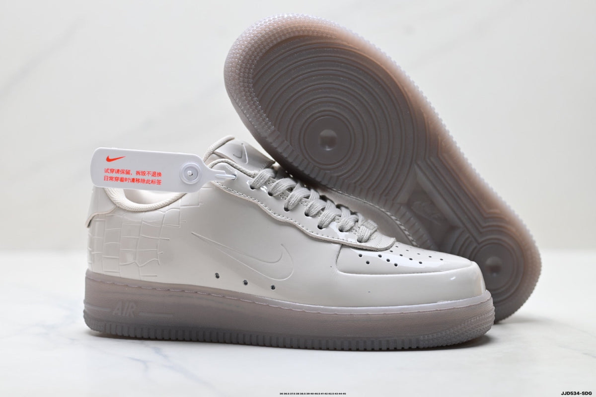Nike Air Force 1 Low Triple White Unisex Sneakers Style 05