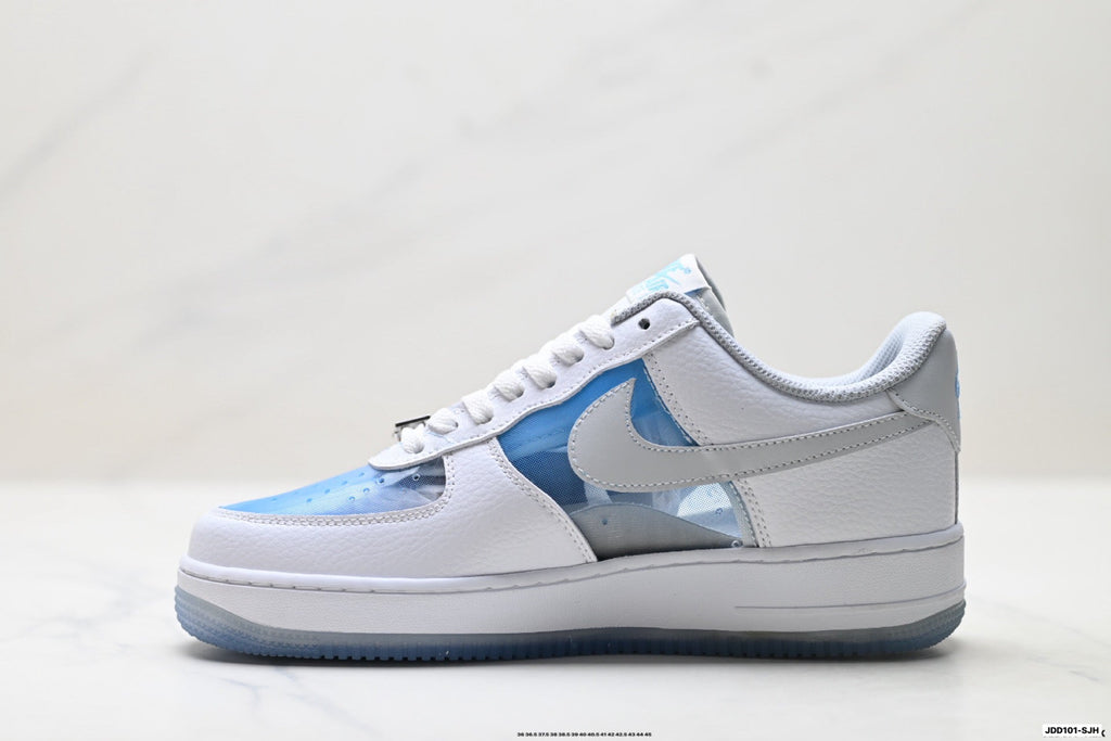 Nike Air Force 1 Low White Light Blue Gray Unisex Sneakers Style 20