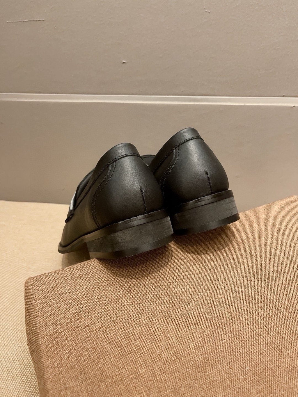 Louis Vuitton Men's Black Buckle Loafers