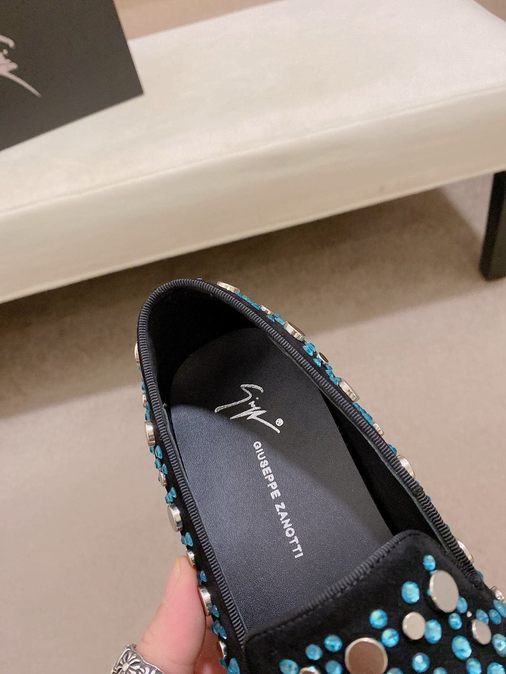 Giuseppe Zanotti Men's Rhinestone Slip-On Loafers