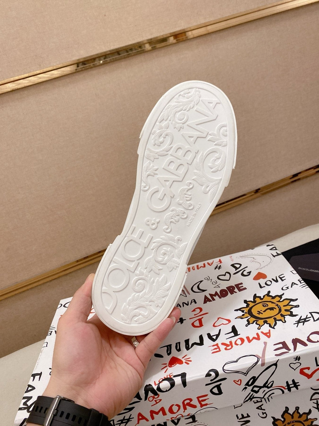 Dolce & Gabbana White Lace-Up Low-Top Sneakers