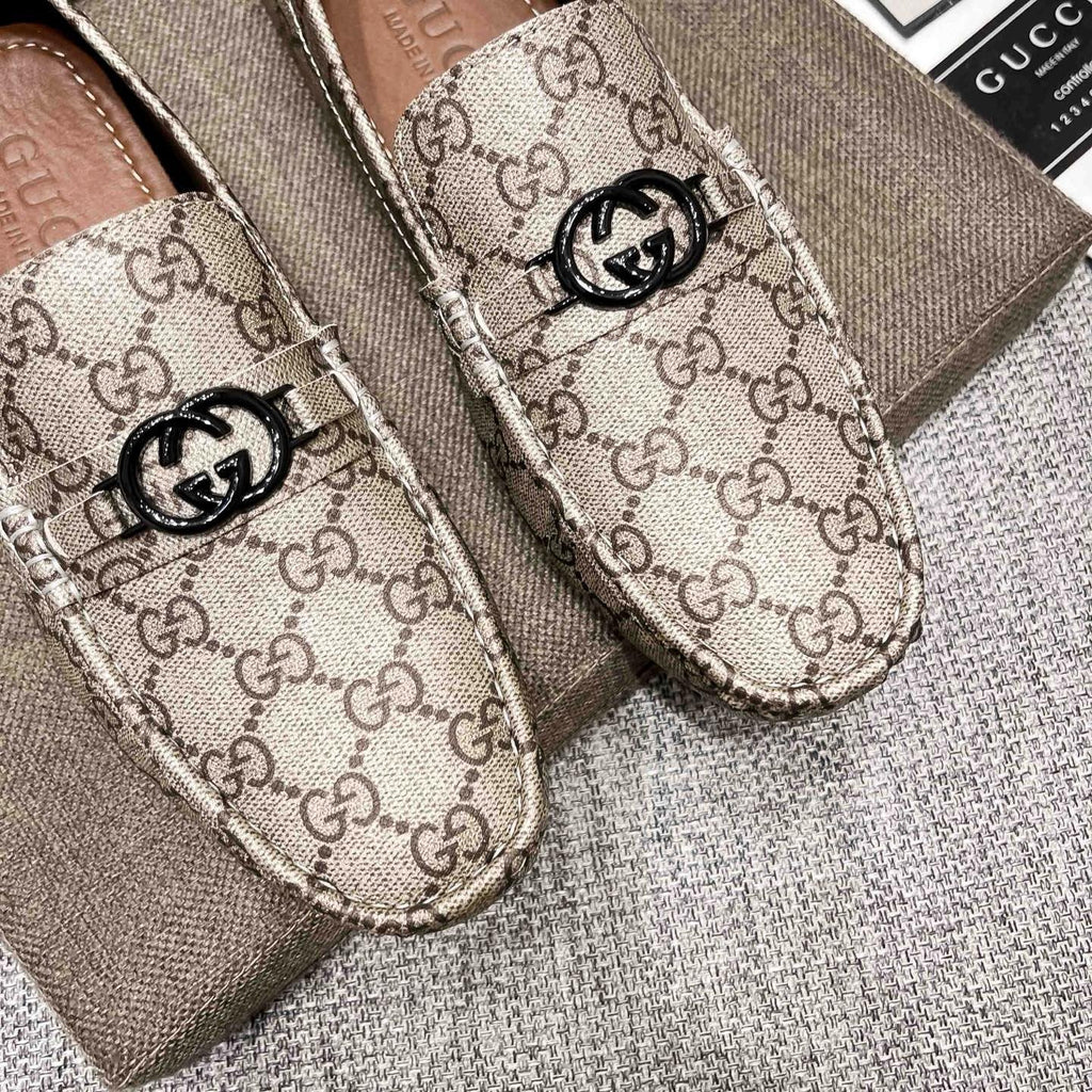 Gucci Monogram Driving Loafers