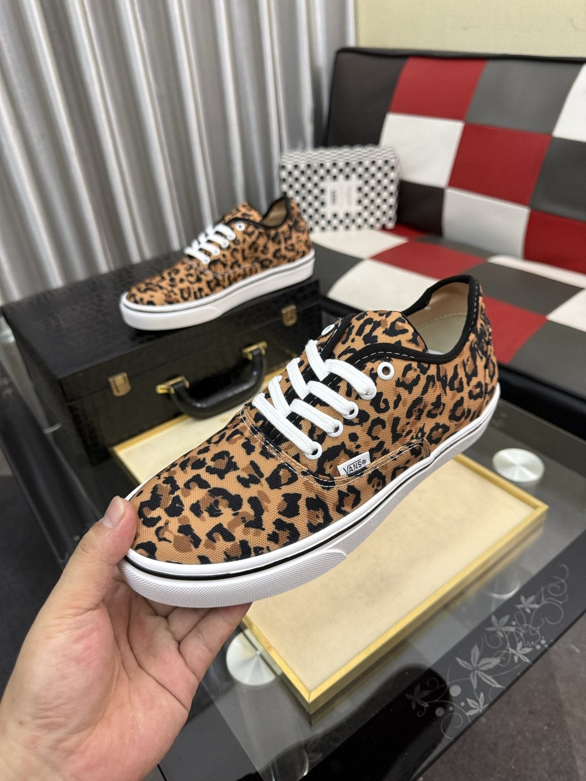 Vans Leopard Print Low-Top Sneakers