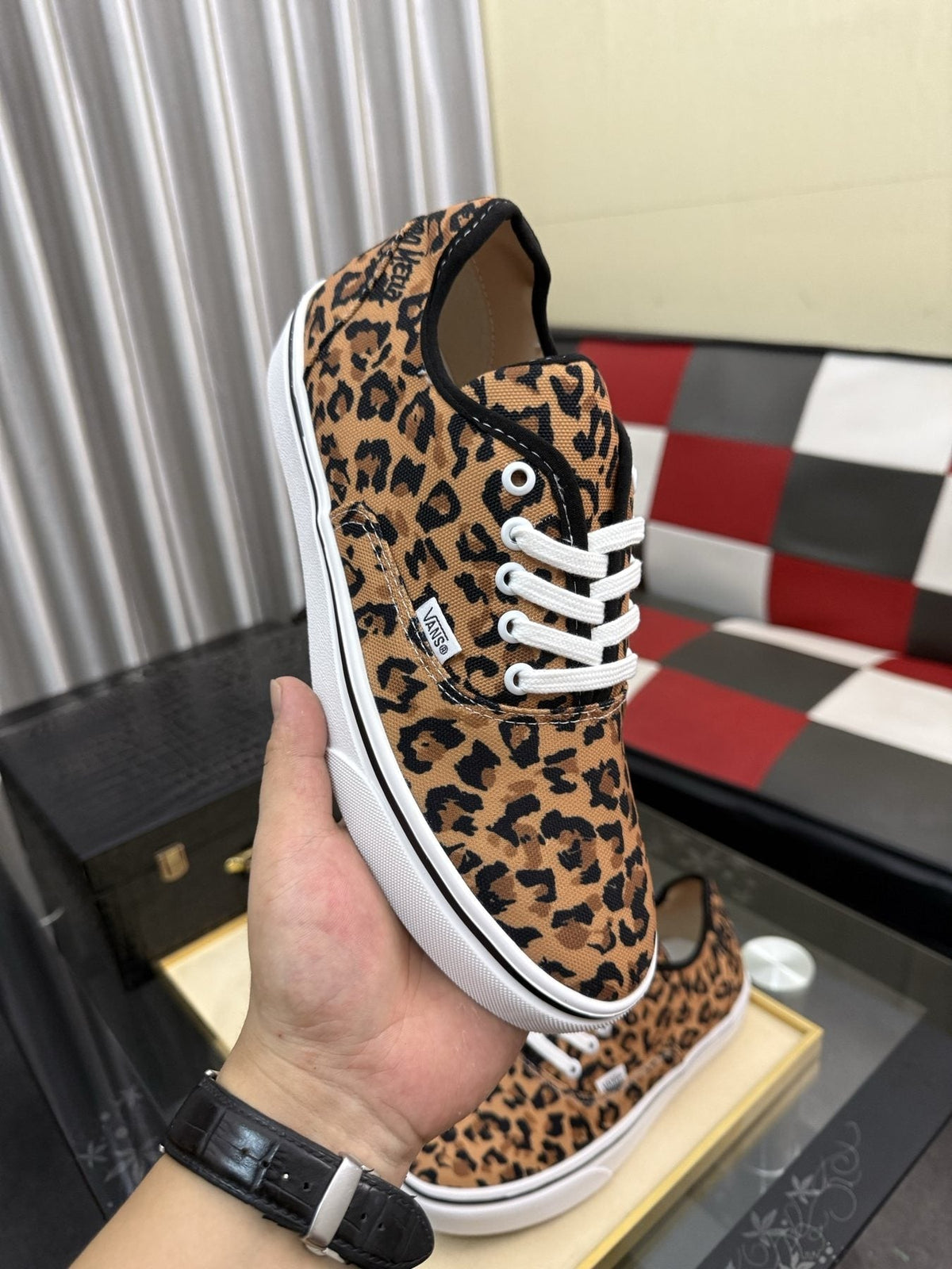 Vans Leopard Print Low-Top Sneakers