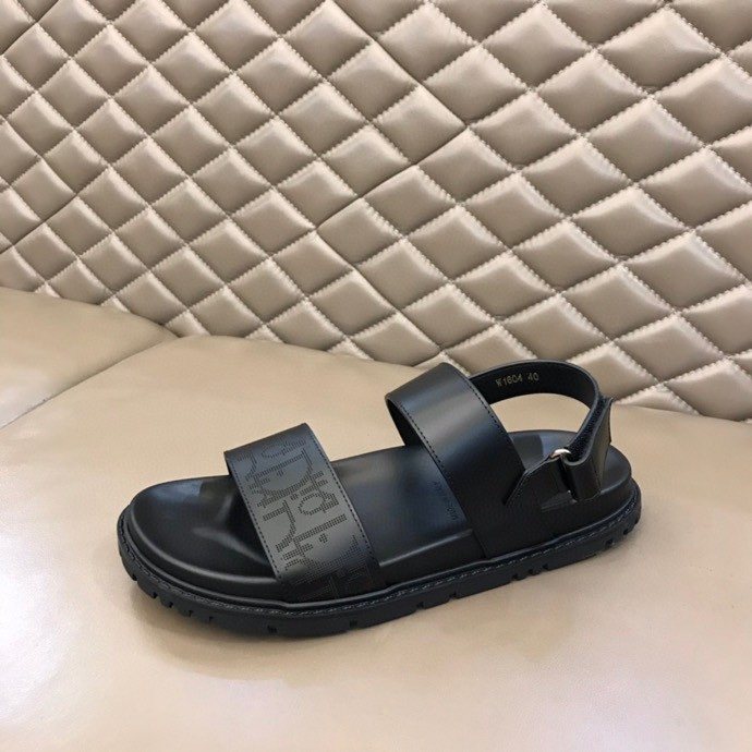 Dior Men's Black Two-Strap Slingback Sandals