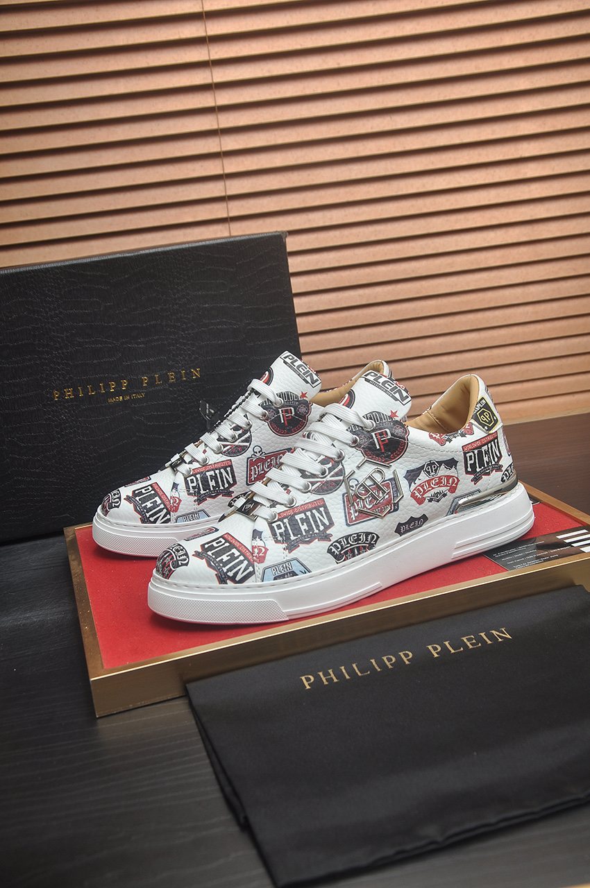 Philipp Plein Graphic Print Low-Top Sneakers - Rubber Sole