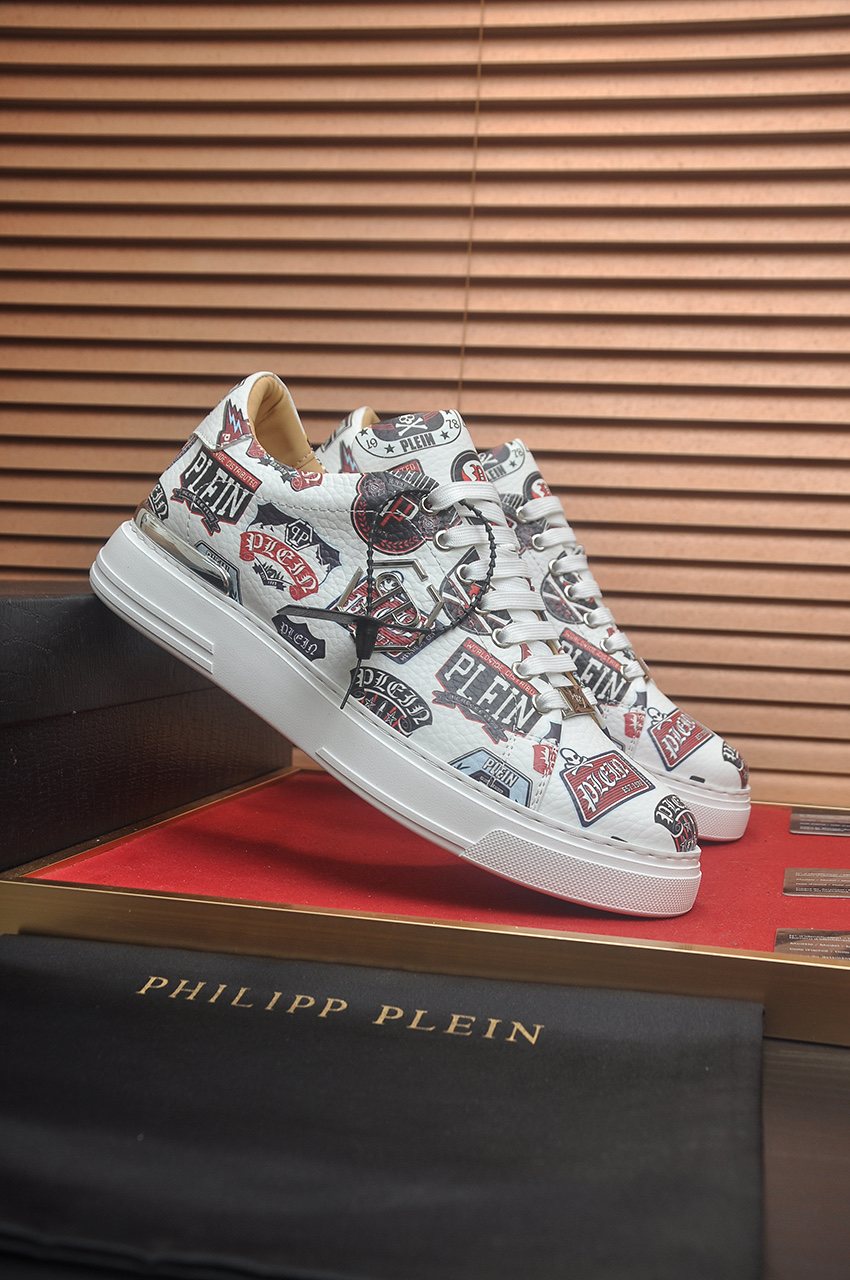 Philipp Plein Graphic Print Low-Top Sneakers - Rubber Sole