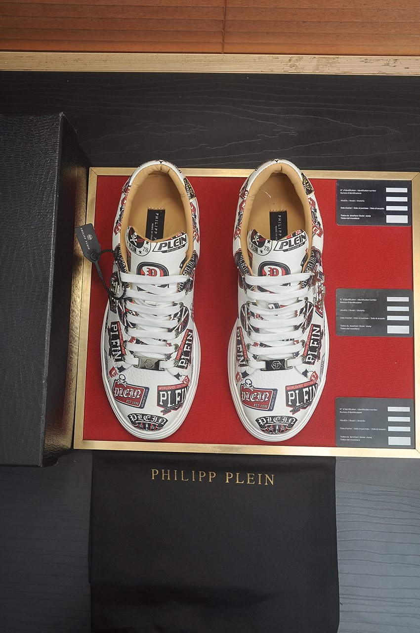 Philipp Plein Graphic Print Low-Top Sneakers - Rubber Sole