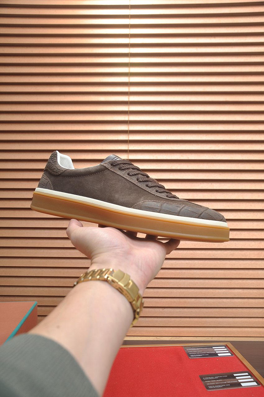 Loro Piana Low-Top Gum Sole Sneakers