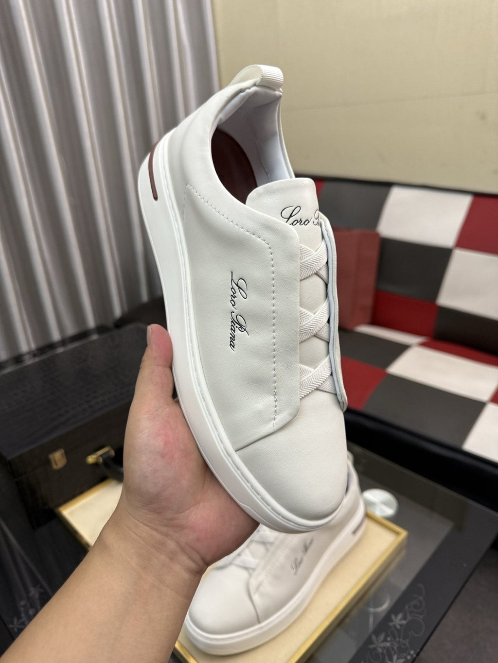 Loro Piana Side-Logo Slip-On Sneakers