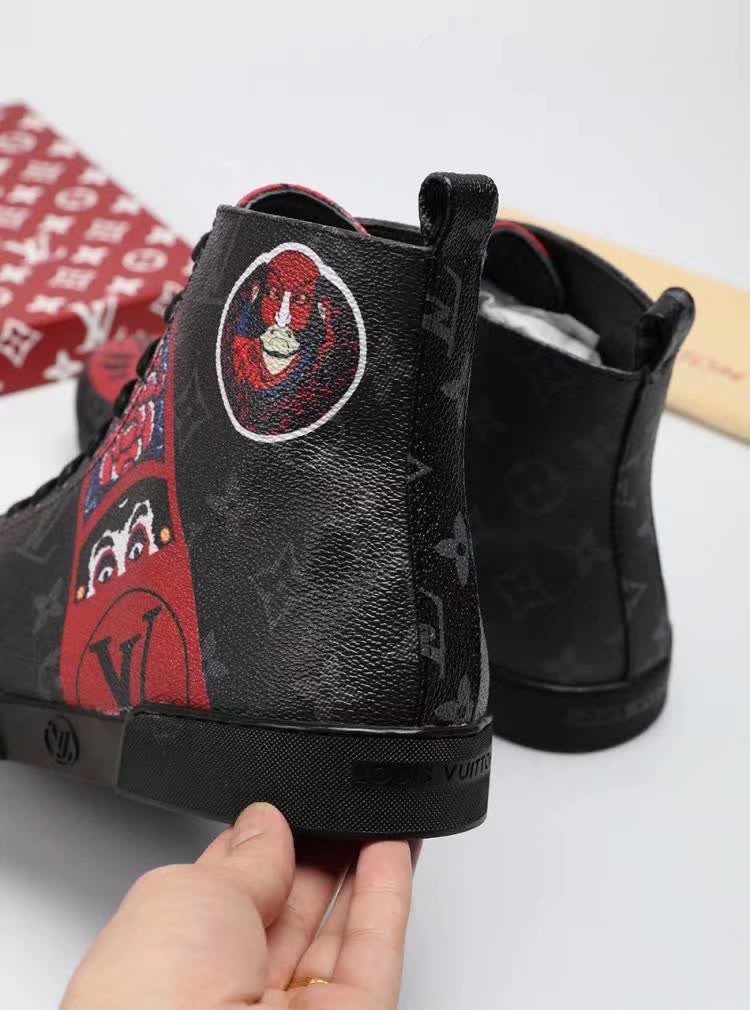 Animal Graphic High-Top Sneakers