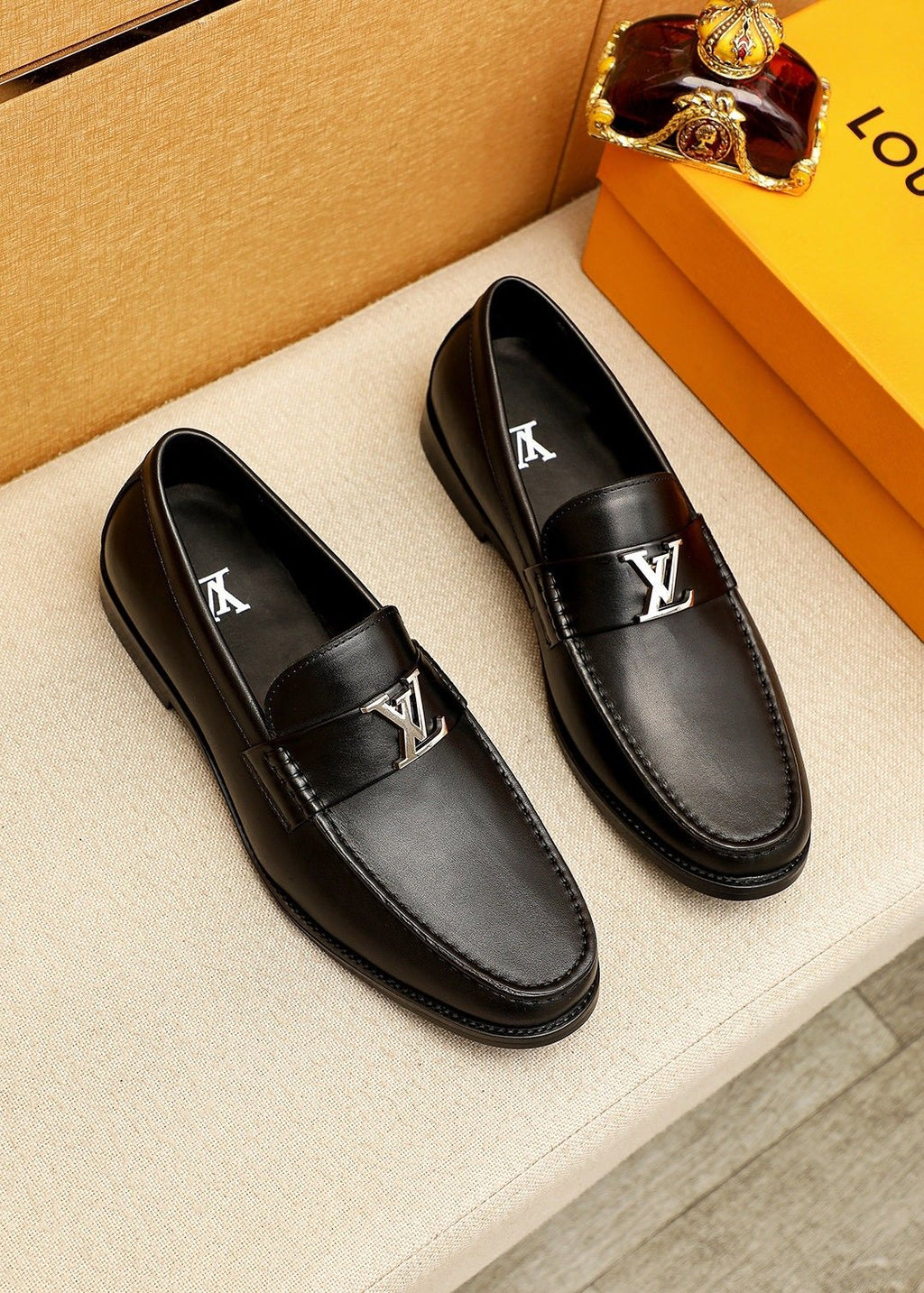 Louis Vuitton Leather Hardware Loafers