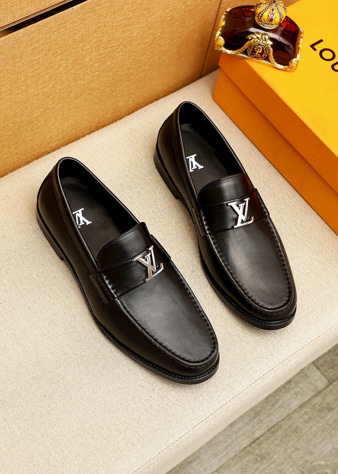 Louis Vuitton Leather Hardware Loafers