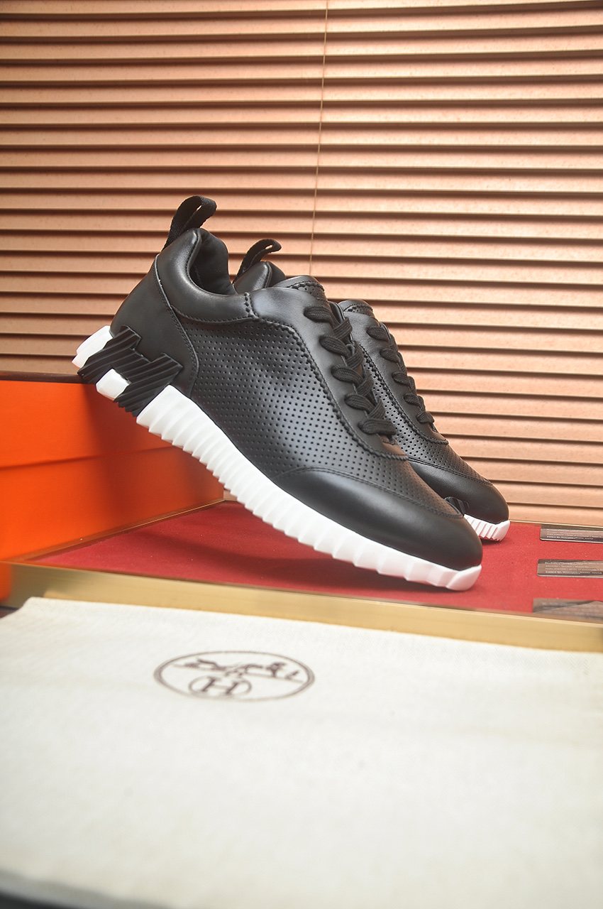 Hermès Perforated Low-Top Sneakers