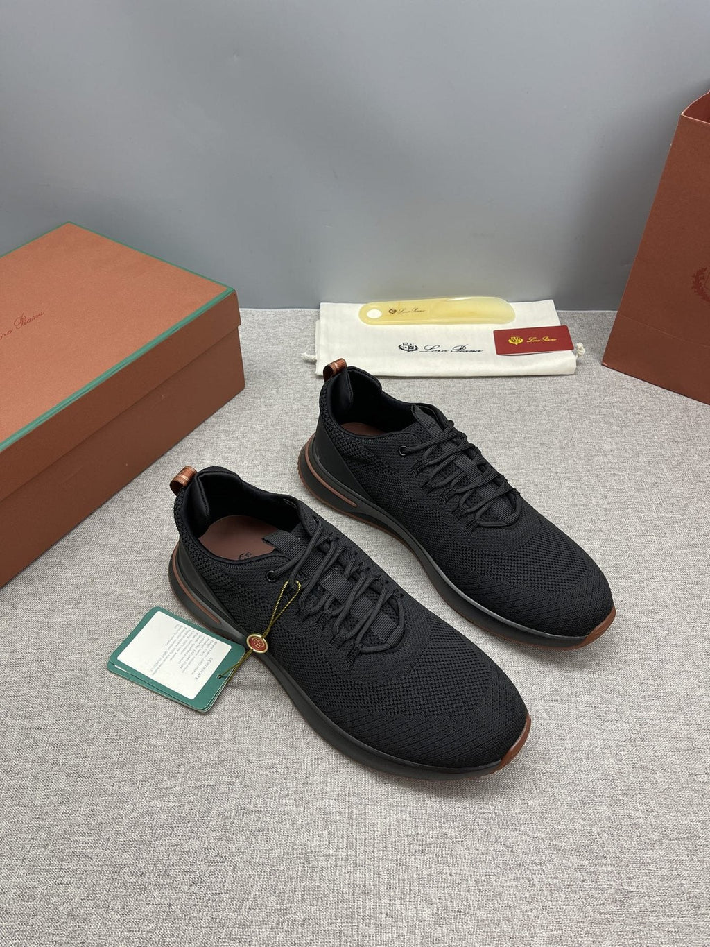 Loro Piana Men's Tennis Walk Low-Top Sneakers - Rubber Sole
