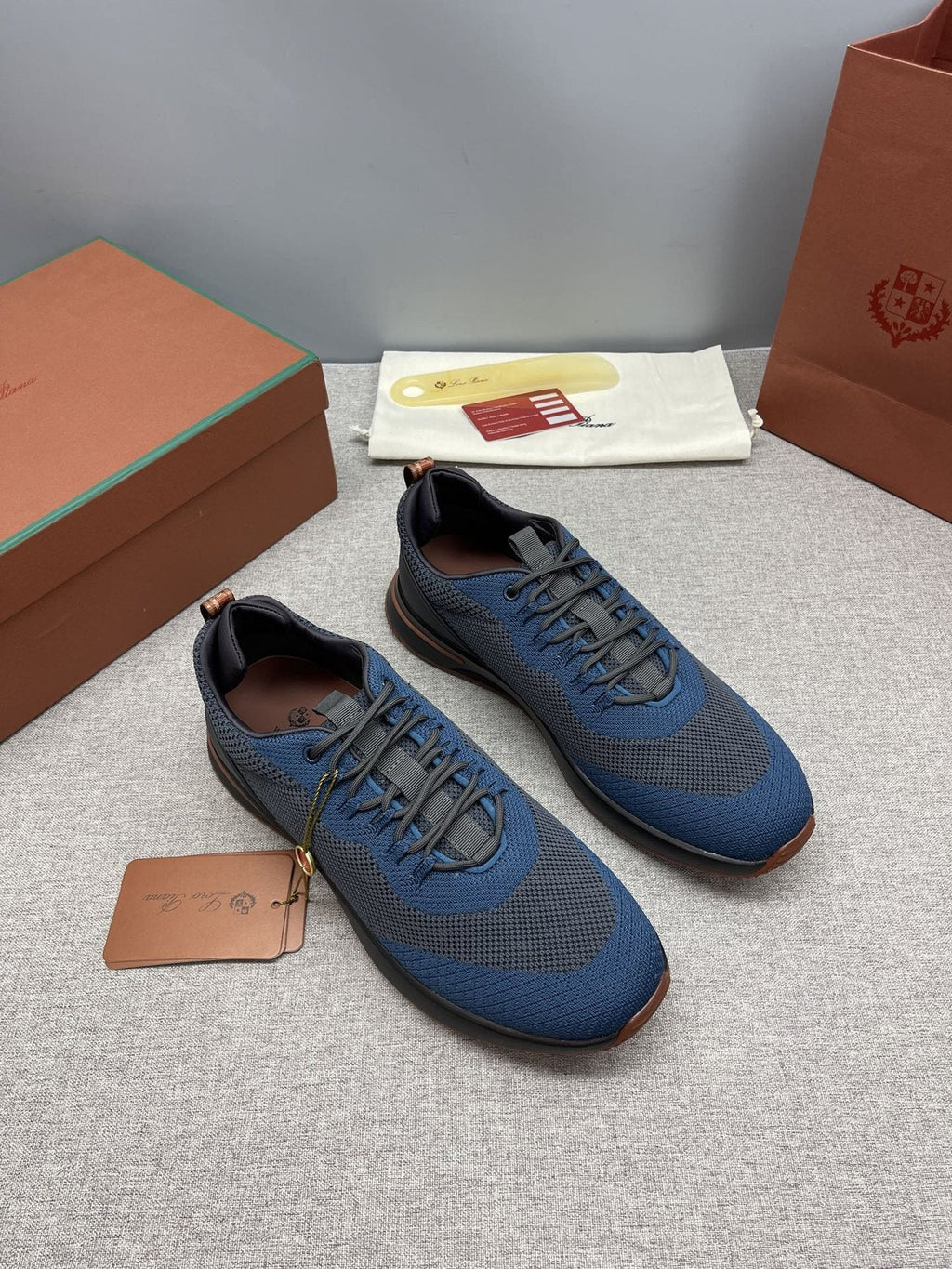 Loro Piana Men's Tennis Walk Low-Top Sneakers - Rubber Sole