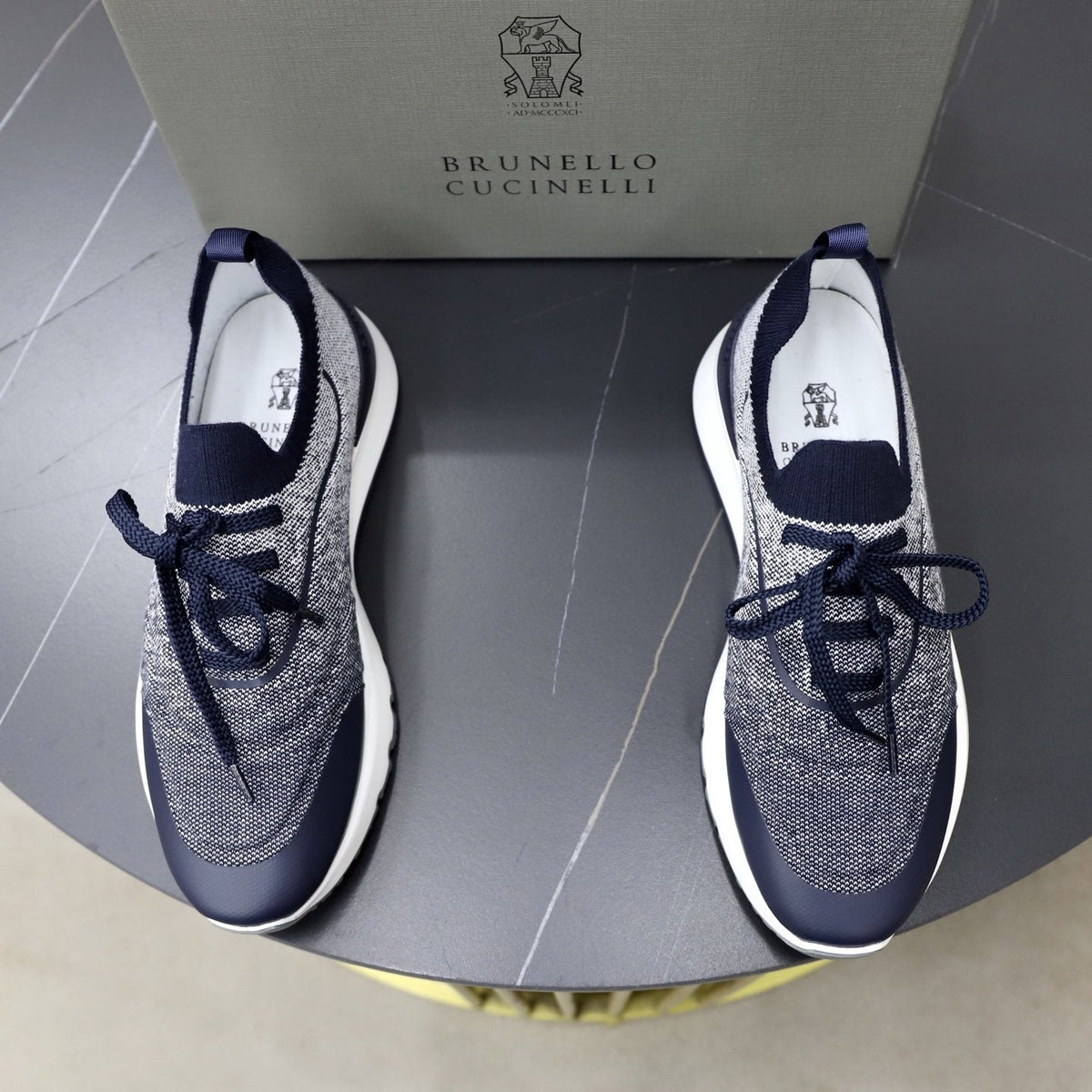 Brunello Cucinelli Low-Top Lace-Up Sneakers - Layered Upper With Contrast Detailing