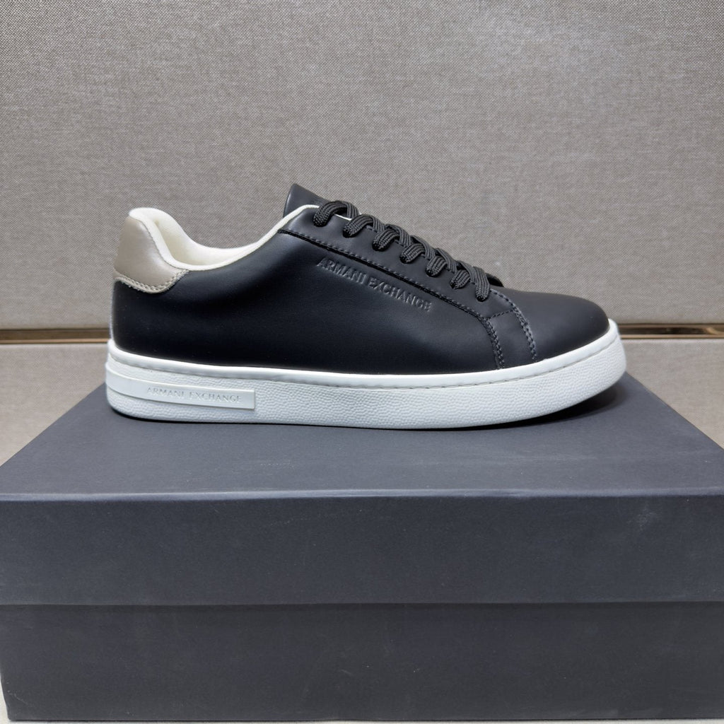 Armani Exchange Men's Contrast Heel Low-Top Sneakers