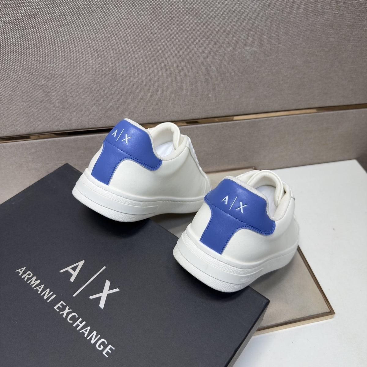 Armani Exchange Men's Contrast Heel Low-Top Sneakers