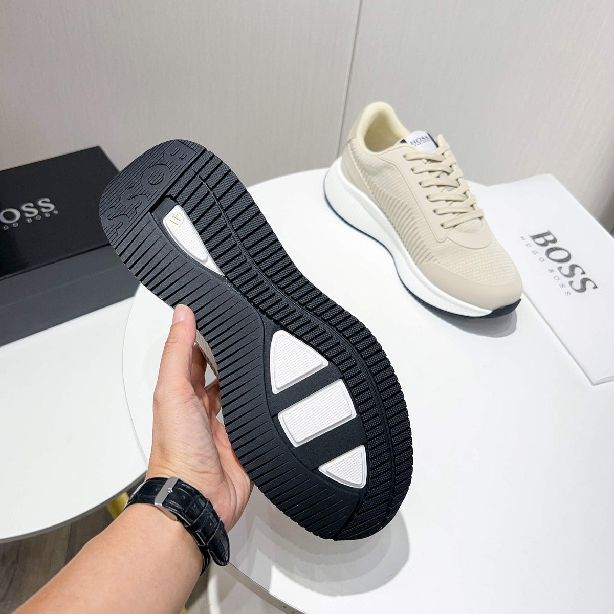 BOSS Knit Low-Top Sneakers