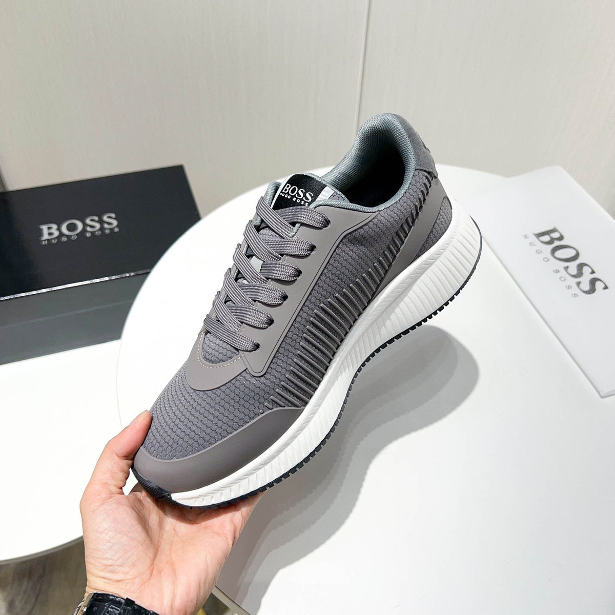 BOSS Knit Low-Top Sneakers