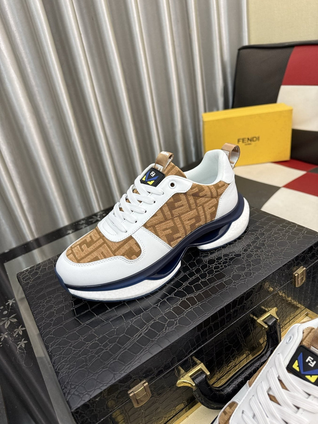 Fendi Men's Patterned Low-Top Sneakers