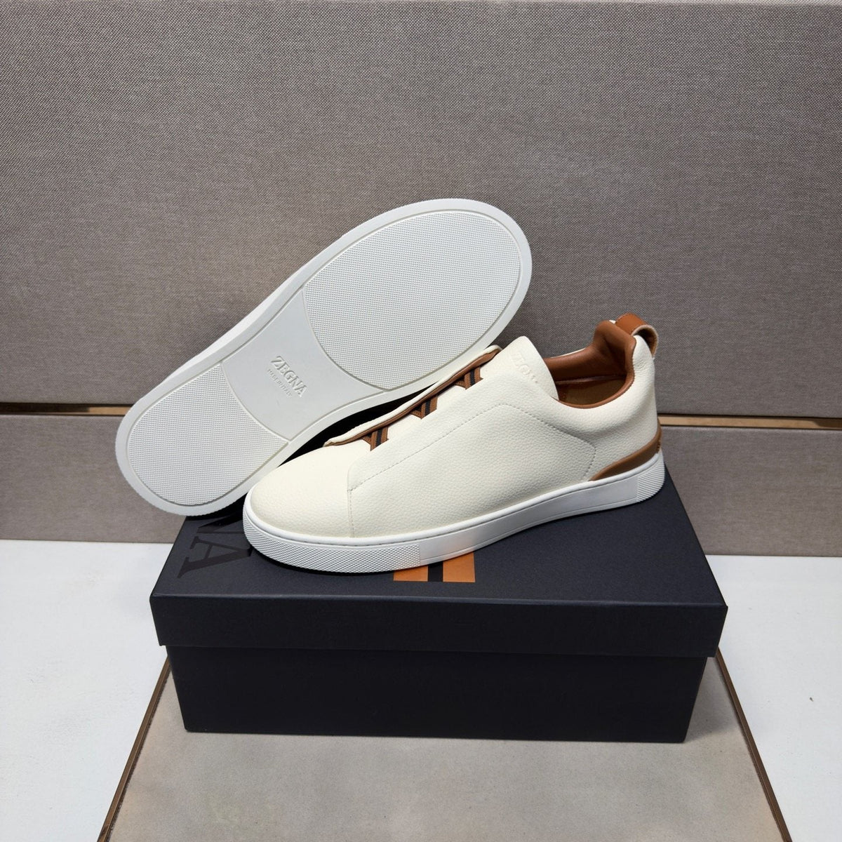Zegna Men's Low-Top Slip-On Sneakers