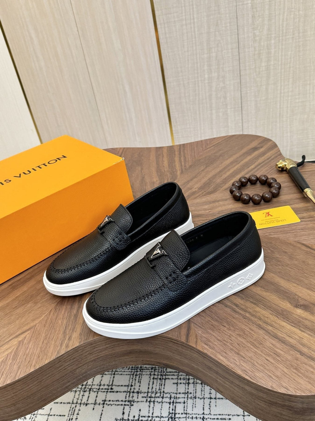 Louis Vuitton Logo Strap Slip-On Shoes