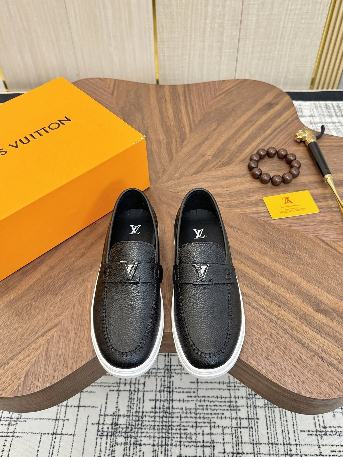 Louis Vuitton Logo Strap Slip-On Shoes