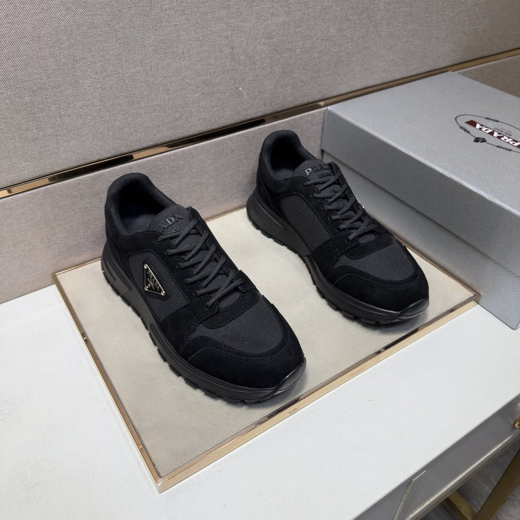 Prada Men's Paneled Low-Top Sneakers