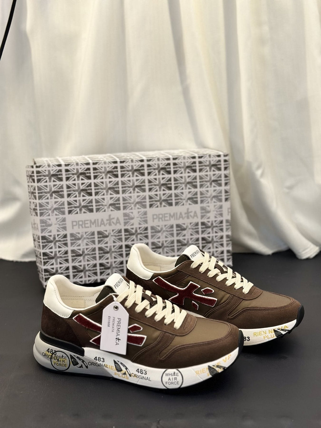 Premiata Panel-Detail Men's Sneakers